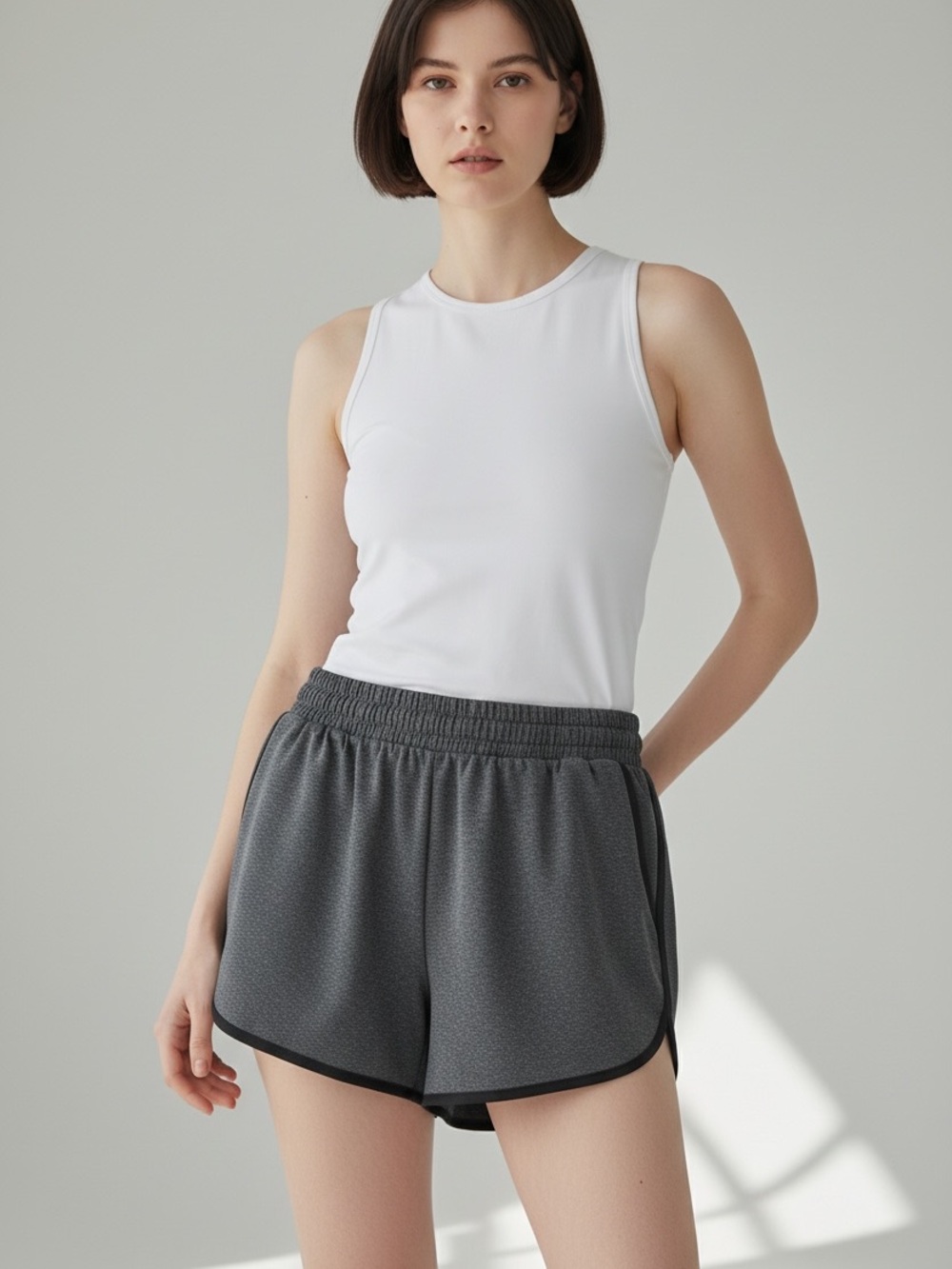 BlevonH Gray Athletic Shorts w/ Pockets  Lined Lightweight Run & Training Shorts